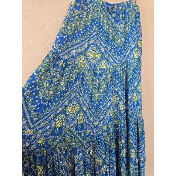 Scoop Tiered Maxi Skirt Plus Size 22 Boho Print Rayon Summer Versatile Pockets - Picture 3 of 8